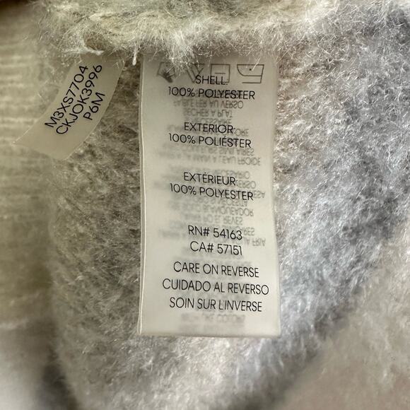 Calvin Klein Women's Eyelash Knit Fair Isle Sweater In Porcelain Size Medium - Picture 6 of 9